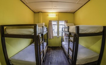 Dormitory bunk beds at Laban Rata on Mount Kinabalu